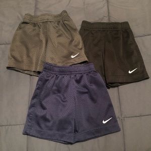 Three pairs of boy’s 3T Nike shorts